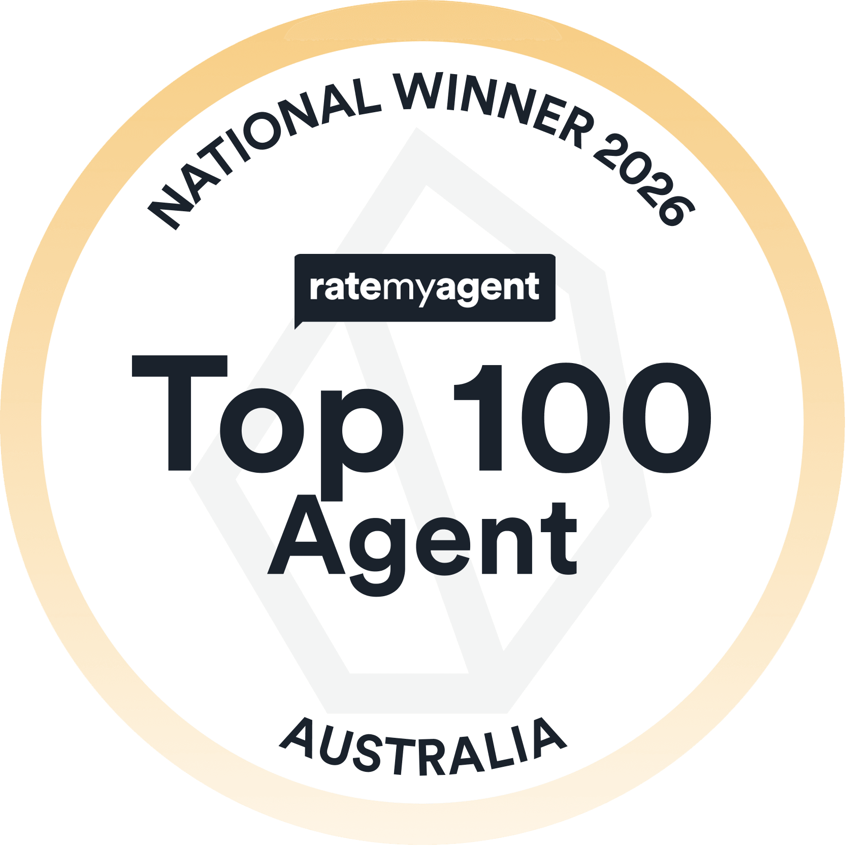 RateMyAgent Top 100 Agent, Australia — National Winner 2026
